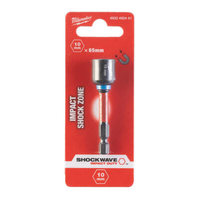 Milwaukee SHOCKWAVE Manyetik Lokma Uç 10 mm x 65 mm 1/4 Hex 4932492441 - 1