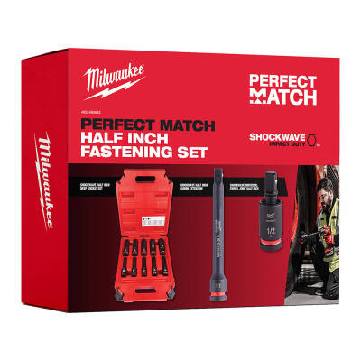 Milwaukee SHOCKWAVE Perfect Match 1/2 inç Derin Lokma Seti 4932492652 - 1