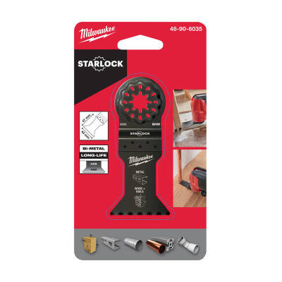 Milwaukee Starlock Çok Malzemeli Dalma Kesme Bıçağı Bi-Metal Ahşap ve Metal 43 mm 48906035 - 1