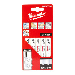 Milwaukee T123XF Çok Amaçlı Bi-Metal Dekupaj Testere Bıçağı 91 mm 5'li 4932430142 - Milwaukee