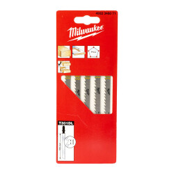 Milwaukee T301DL Temiz Kesim Ahşap Dekupaj Testere Bıçağı 105 mm 5'li 4932346071 - 1