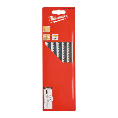 Milwaukee T744D Hızlı Kesim Ahşap Dekupaj Testere Bıçağı 155 mm 5'li 4932354745 - 1