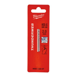 Milwaukee THUNDERWEB HSS-G Metal Matkap Ucu 2,0 x 49 mm 2'li 4932352347 - Milwaukee
