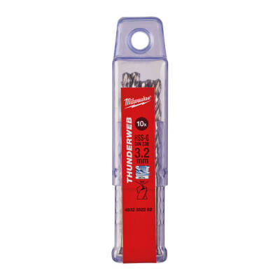 Milwaukee THUNDERWEB HSS-G Metal Matkap Ucu 3,2 x 65 mm 10'lu 4932352382 - 1