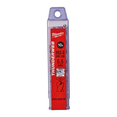 Milwaukee THUNDERWEB HSS-G Metal Matkap Ucu 5,5 x 93 mm 10'lu 4932352389 - 1