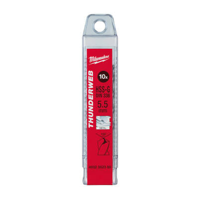 Milwaukee THUNDERWEB HSS-G Metal Matkap Ucu 5,5 x 93 mm 10'lu 4932352389 - 2