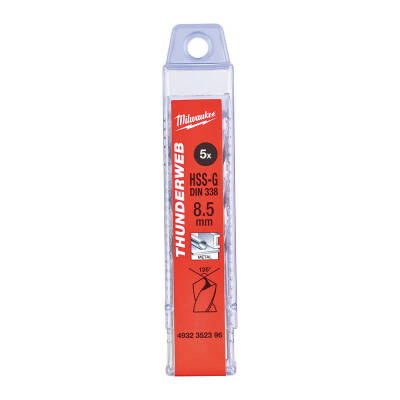 Milwaukee THUNDERWEB HSS-G Metal Matkap Ucu 8,5 x 117 mm 5'li 4932352396 - 1