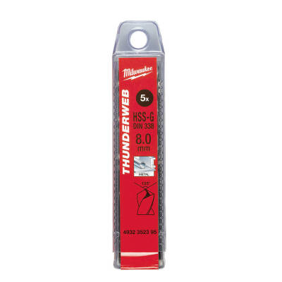 Milwaukee THUNDERWEB HSS-G Metal Matkap Ucu 8 x 117 mm 5'li 4932352395 - 3