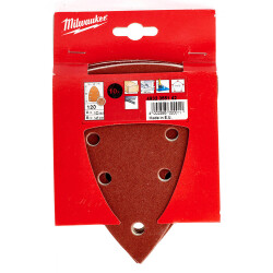 Milwaukee Titreşimli Zımpara Kağıdı 100 x 147 mm 120 Kum 10'lu 4932355142 - Milwaukee