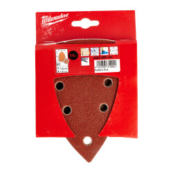 Milwaukee Titreşimli Zımpara Kağıdı 100 x 147 mm 60 Kum 10'lu 4932355140 - Milwaukee