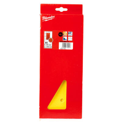 Milwaukee Titreşimli Zımpara Kağıdı 93 x 230 mm 80 Kum 10'lu 4932305177 - 2