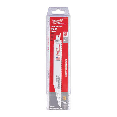Milwaukee WRECKER Çok Amaçlı Yıkım Kılıç Testere Bıçağı 230 mm 7/11 TPI S3456XF 25'li 48008706 - 1