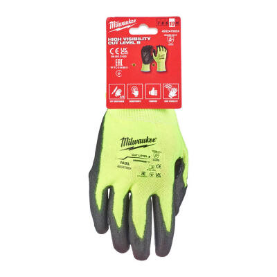 Milwaukee Yüksek Görünürlüklü Kesilmeye Dayanıklı Eldiven Seviye B 10/XL Beden 4932479924 - 1