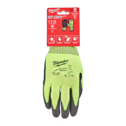 Milwaukee Yüksek Görünürlüklü Kesilmeye Dayanıklı Eldiven Seviye D 10/XL Beden 4932479929 - Milwaukee