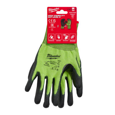 Milwaukee Yüksek Görünürlüklü Kesilmeye Dayanıklı Eldiven Seviye E 10/XL Beden 4932479934 - 1
