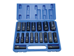 NT Tools 1/2 inç Altı Köşe CrMo Uzun Lokma Seti 18 Parça 8-32 mm NDSET12U - 1
