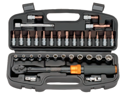 NT Tools 1/4 inç Tork Anahtarlı S2 Bits ve CrV Lokma Seti 1-25 Nm 33 Parça NTTASET33 - NT Tools