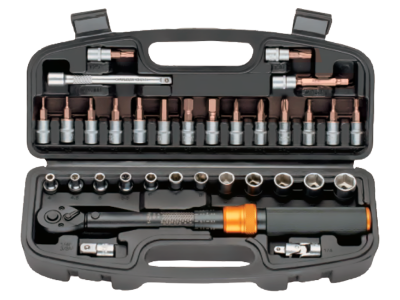 NT Tools 1/4 inç Tork Anahtarlı S2 Bits ve CrV Lokma Seti 1-25 Nm 33 Parça NTTASET33 - 1