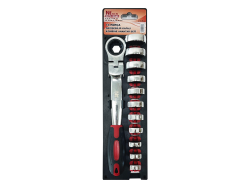 NT Tools Değişebilir Kafalı Mafsallı Kombine Anahtar Seti 13 Parça 8-19 mm NCTA13KAS - NT Tools