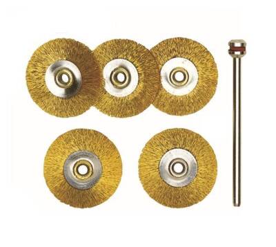 Proxxon Daire Tel Sarı Fırça 22Mm 5Lı 28962 - 1