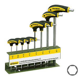 Proxxon 22650 T Saplı Allen Anahtar Seti 8 Parça 2-10 mm - 1