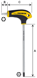 Proxxon T Saplı Torx Allen Anahtar T20 - 1