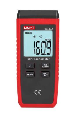 UNI-T UT373 Temassız Dijital Takometre 10-99.999 RPM, Lazerli, Sayıcı - 1