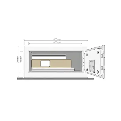 Yale YLFB/200/EB1 Parmak İzli Motorlu Kasa Laptop Tipi - 2