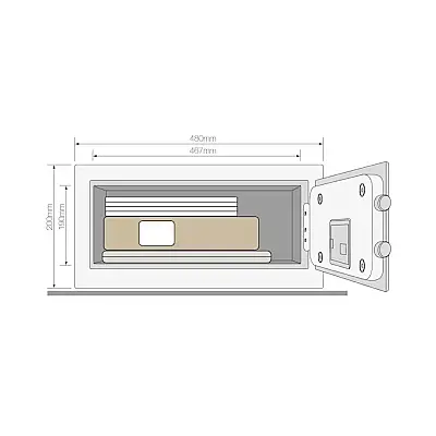 Yale YLFM/200/EG1 Sertifikalı Parmak İzli Kasa Laptop Tipi - 2