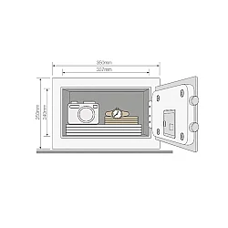 Yale YSFM/250/EG1 Sertifikalı Parmak İzli Kasa Ev Tipi - 2